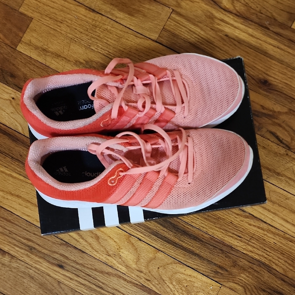 Pastel Pink Low Top Sneakers with Black and White Stripes